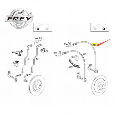 Sensore di velocità della ruota dell'ABS della parte posteriore dei ricambi auto di Frey 1645400717 per Mercedes W164 X164 W251 V251