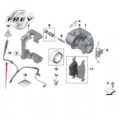 Sensore del freno posteriore dell'OEM 34356789503, indicatore del cuscinetto di freno di BMW E70 E71 E72
